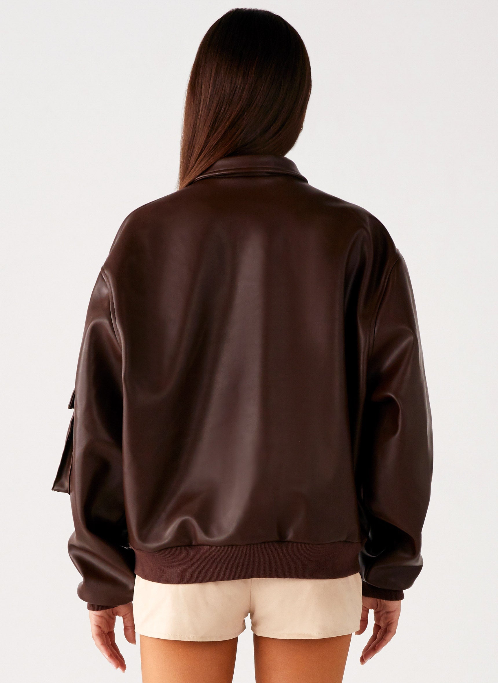 Indara Bomber Jacket - Chocolate