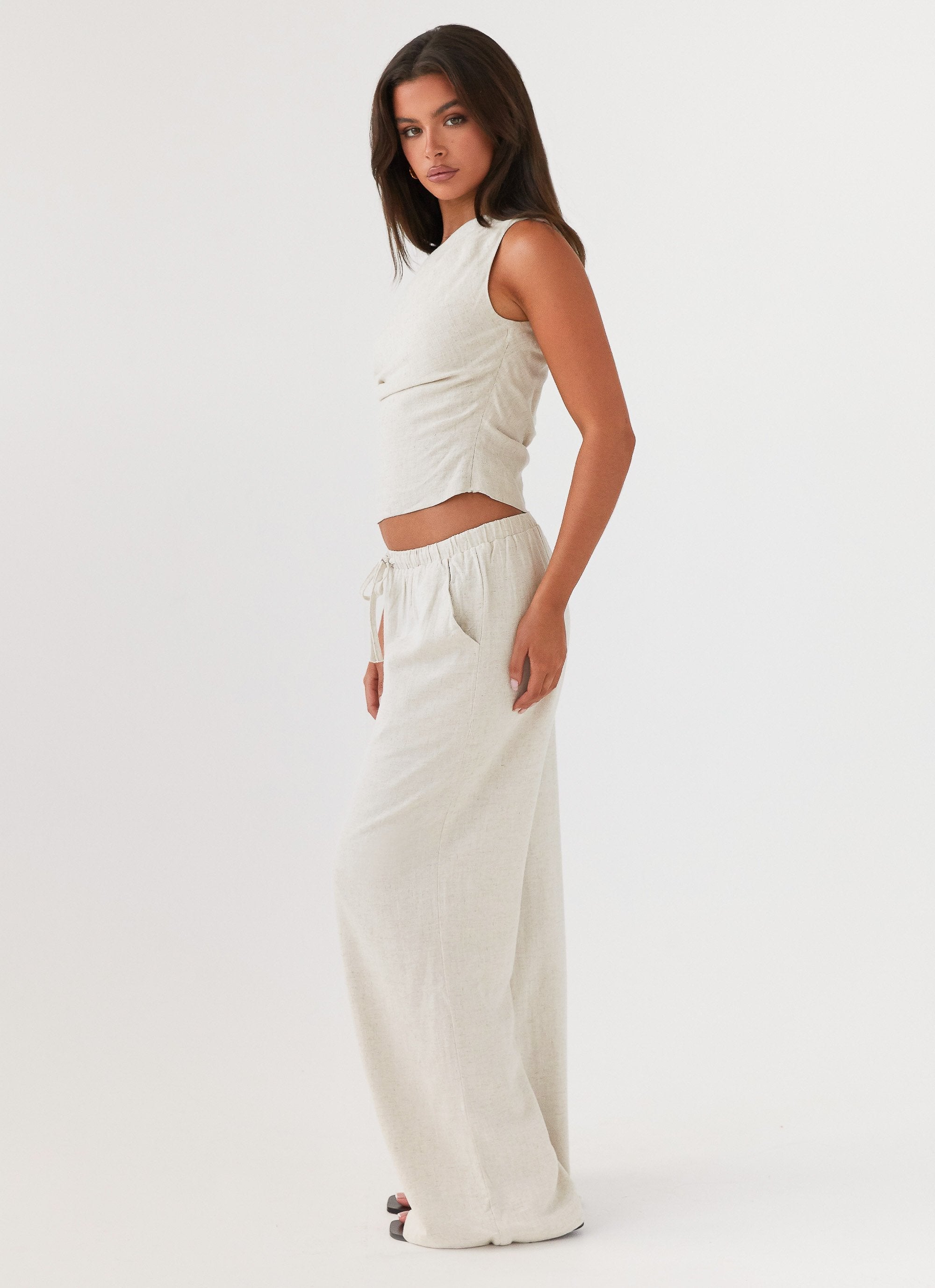 Set Sail Linen Pants - Oat